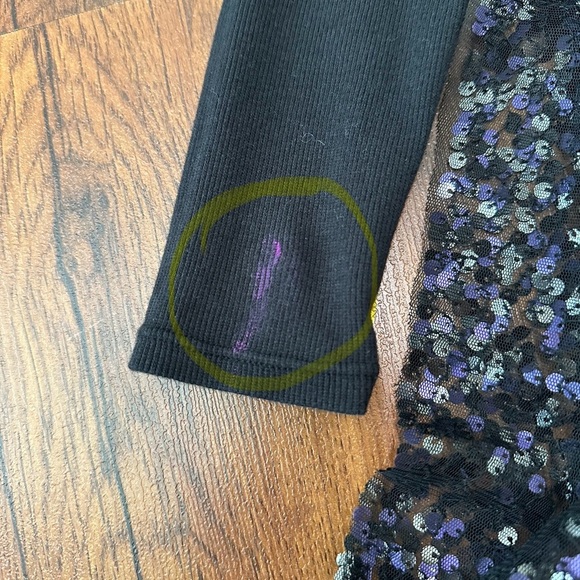 H&M Black and Silver and purple Sequin Kids Dress - Picture 5 of 9